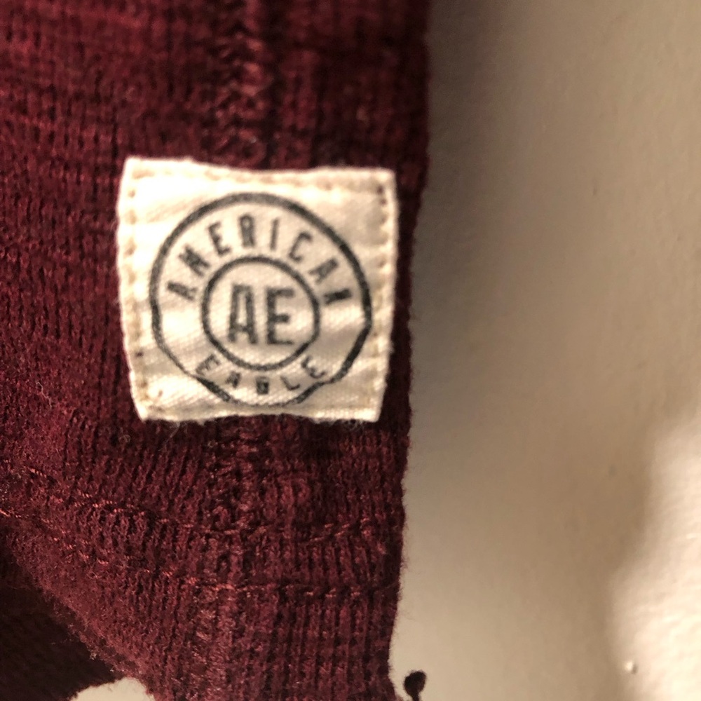 American Eagle Outfitters Ribbed Knit Top - Wine